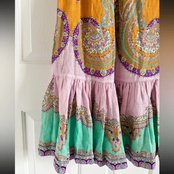 Zimmermann Lola paisley midi dress size 2 - Picture 6 of 7